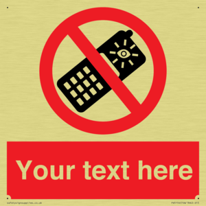 Custom No camera phones Sign